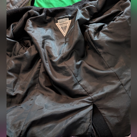 100% Wool Marvin Richards Women's Double Breasted Pea Coat - Picture 5 of 8